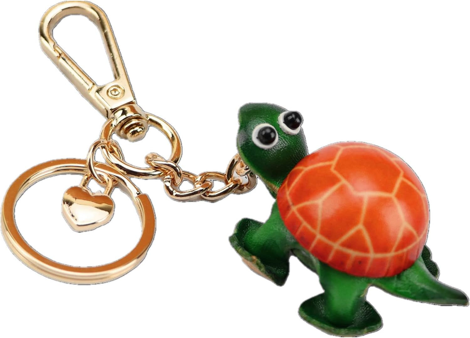 Cowhide Handmade Small Tortoise Keychain Male Cute Small Gift Girl Backpack Pendant