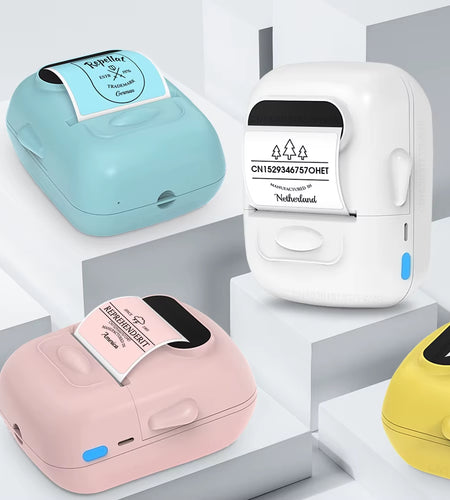 Portable Mini Printer P50 Thermal Adhesive Label Printer without Ink Bluetooth Sticker Printer Barcode Price Tag Label Maker