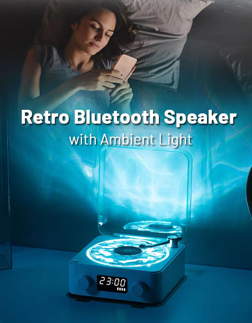 Load image into Gallery viewer, Mini Retro White Noise Bluetooth Speaker Portable Vintage Sleep Aid Bluetooth Speaker Subwoofer with RGB Light Support TF Card
