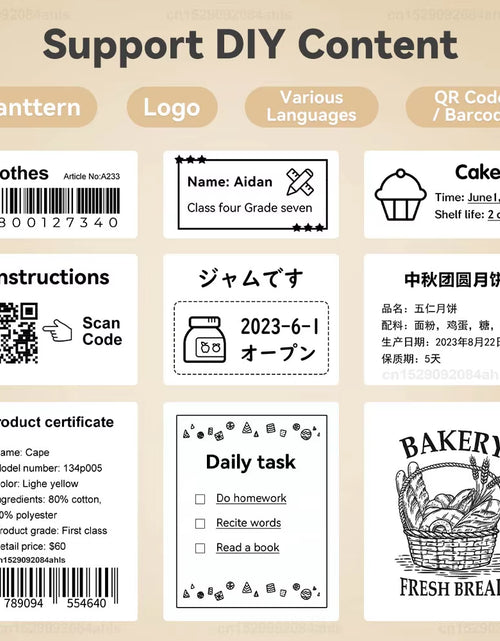 Load image into Gallery viewer, Portable Mini Printer P50 Thermal Adhesive Label Printer without Ink Bluetooth Sticker Printer Barcode Price Tag Label Maker
