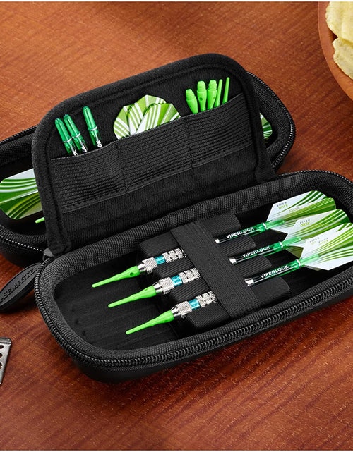 Load image into Gallery viewer, Sentry Dart Case Slim EVA Shell for Steel and Soft Tip Darts, Hold 6 Darts and Features Built-In Storage for Flights, Tips and Shafts

