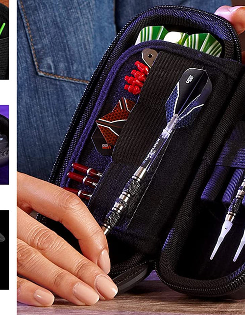 Load image into Gallery viewer, Sentry Dart Case Slim EVA Shell for Steel and Soft Tip Darts, Hold 6 Darts and Features Built-In Storage for Flights, Tips and Shafts

