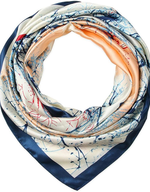 Load image into Gallery viewer, 35X35 Large Square Satin Hair Scarf for Women – Silk-Feel Head Wrap, Night Protection, Fashion Bandana &amp; Headscarf
