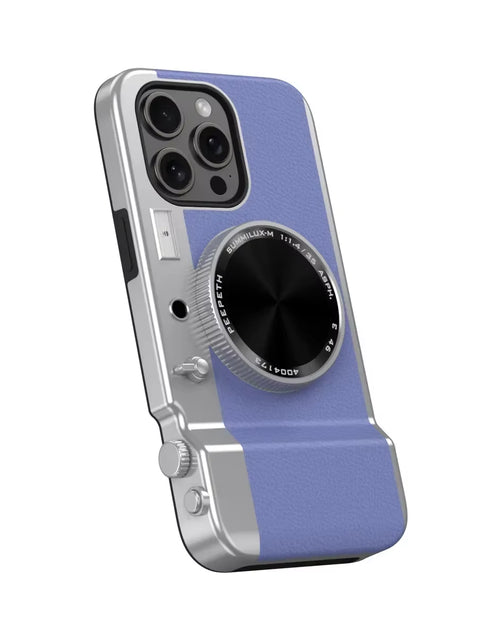 Load image into Gallery viewer, Retro Bluetooth Camera Phone Case for Iphone 15 14 13 12 Pro Max Magnetic Cosmetic Mirror for Iphone 15Promax Hard Phone Cover
