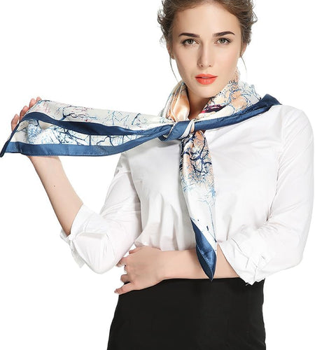 35X35 Large Square Satin Hair Scarf for Women – Silk-Feel Head Wrap, Night Protection, Fashion Bandana & Headscarf