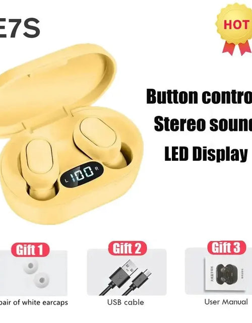 Load image into Gallery viewer, E7S TWS Wireless Headphones Bluetooth Earphone Control Sport Headset Waterproof Microphone Music Earphone Work on All Smartphone
