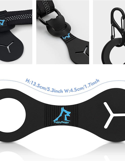 Load image into Gallery viewer, Dog Poop Bag Holder for Leash Waste Bag Carrier Dog Poop Bag Dispenser for Walking Running Bicycle Accessory 2 Pieces (Black + Pink)
