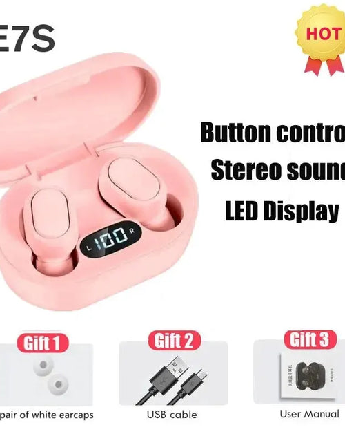 Load image into Gallery viewer, E7S TWS Wireless Headphones Bluetooth Earphone Control Sport Headset Waterproof Microphone Music Earphone Work on All Smartphone
