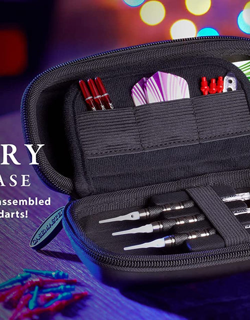 Load image into Gallery viewer, Sentry Dart Case Slim EVA Shell for Steel and Soft Tip Darts, Hold 6 Darts and Features Built-In Storage for Flights, Tips and Shafts
