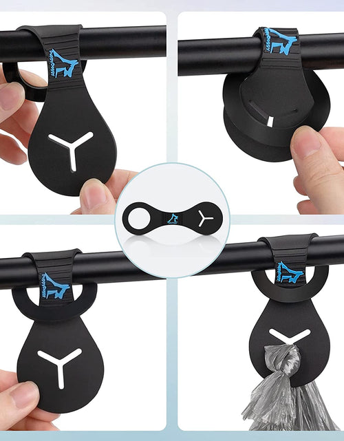 Load image into Gallery viewer, Dog Poop Bag Holder for Leash Waste Bag Carrier Dog Poop Bag Dispenser for Walking Running Bicycle Accessory 2 Pieces (Black + Pink)
