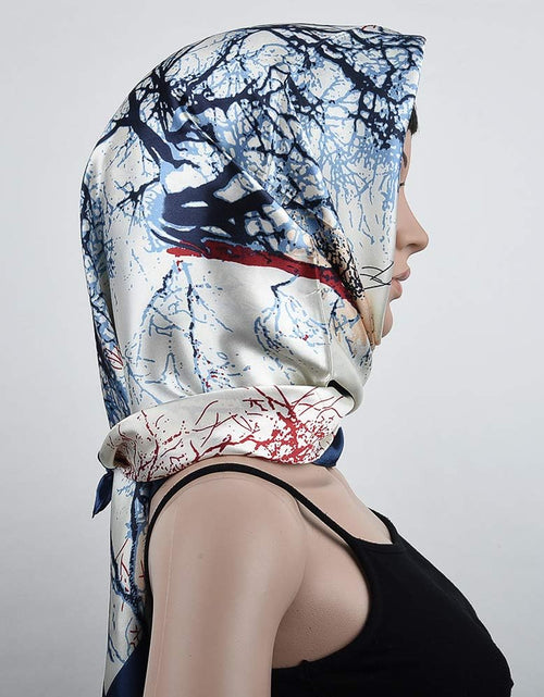 Load image into Gallery viewer, 35X35 Large Square Satin Hair Scarf for Women – Silk-Feel Head Wrap, Night Protection, Fashion Bandana &amp; Headscarf
