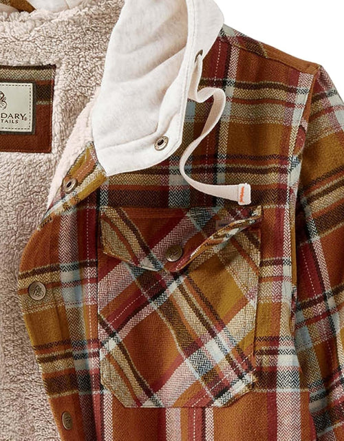 Load image into Gallery viewer, Men'S Camp Night Berber Lined Hooded Flannel Shirt Jacket
