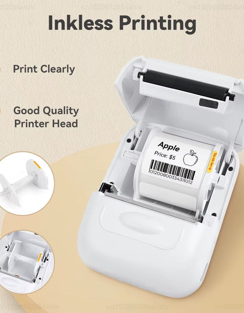 Load image into Gallery viewer, Portable Mini Printer P50 Thermal Adhesive Label Printer without Ink Bluetooth Sticker Printer Barcode Price Tag Label Maker
