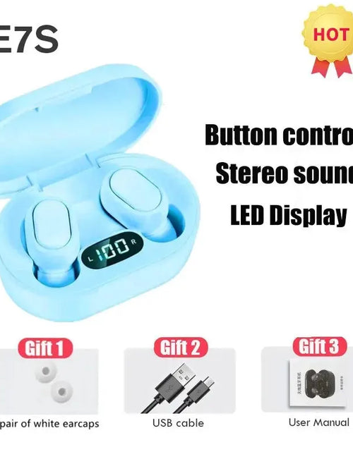 Load image into Gallery viewer, E7S TWS Wireless Headphones Bluetooth Earphone Control Sport Headset Waterproof Microphone Music Earphone Work on All Smartphone
